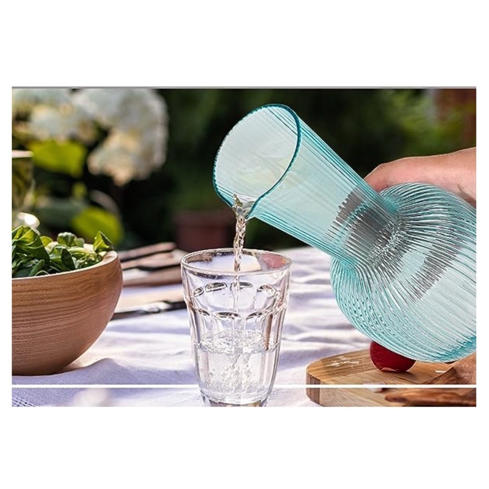 Elle Decor Aqua Glass Carafe